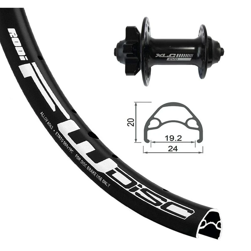 XLC Unisex – Adult Wheel Rim Set-2146805000 Set, Black, One Size