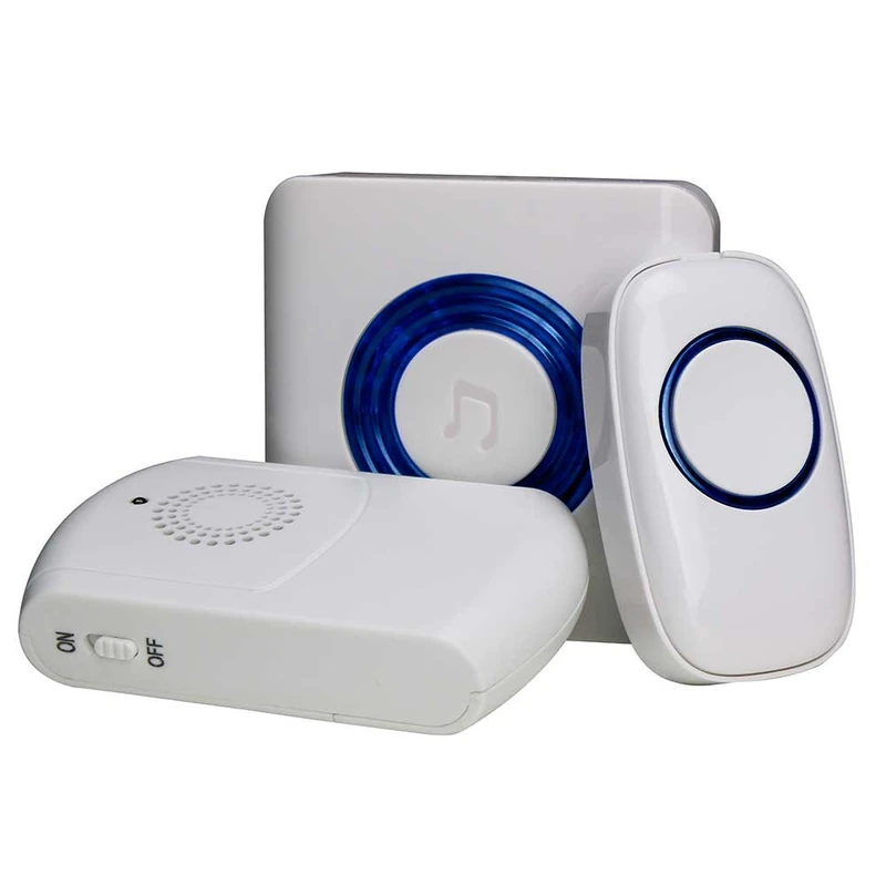 Flashing Doorbell With Portable Vibrating Pager