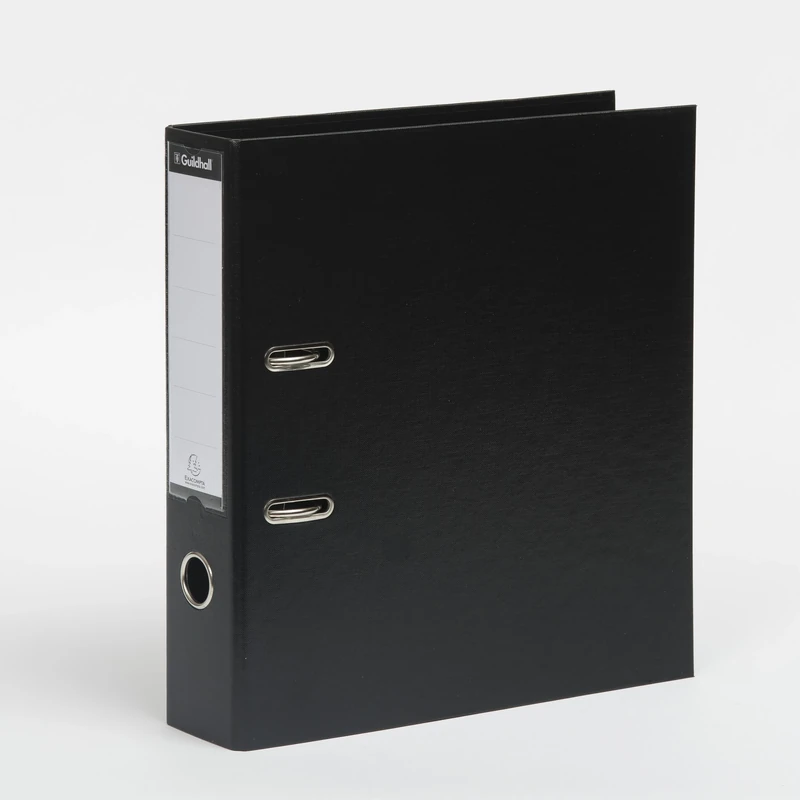 Guildhall 222/2000Z 74 mm A4 Lever Arch File - Black (Pack of 10)