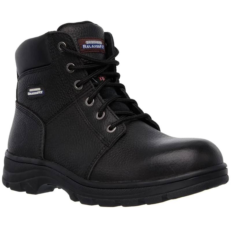 Skechers Men's Workshire Classic Boots, Black Embossed Leather, 6.5 UK