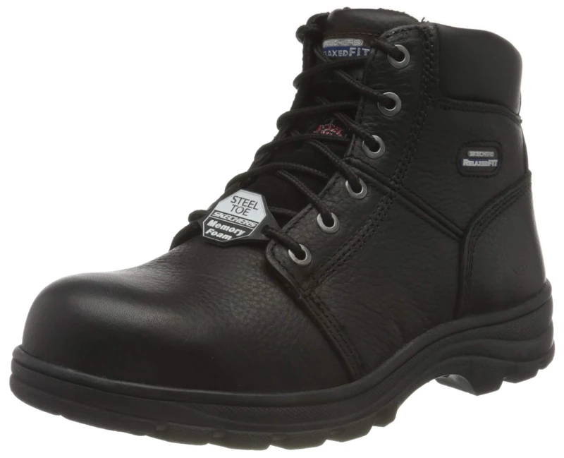 Skechers Men's Workshire Classic Boots, Black Embossed Leather, 9 UK