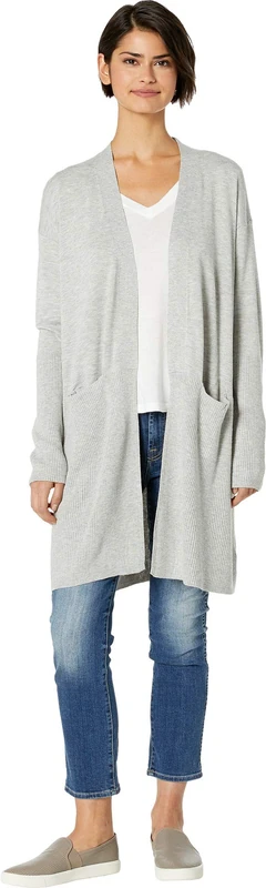 Splendid Women's Cash Blend Cardigan Sweater, Heather Grey, XX-Large - Image 1