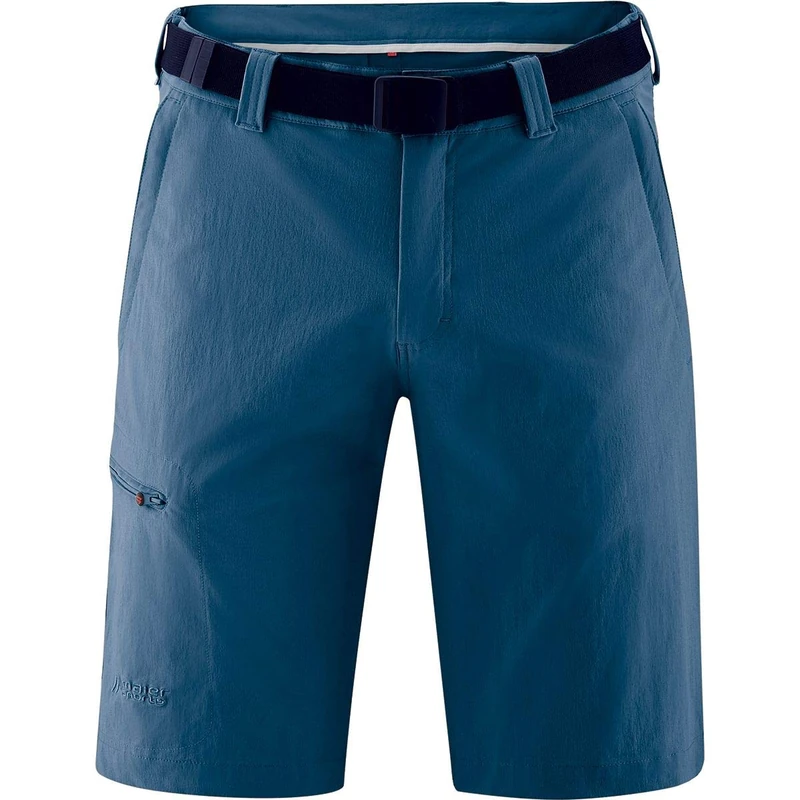 maier sports men's Huang hiking trousers, outdoor shorts with integrated belt, trekking pants