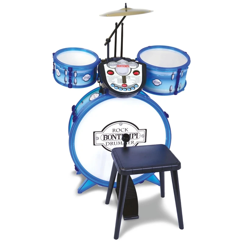 Bontempi – 52 5602 – Batterie 3 °Fûts + Guardian, 525602, White Blue