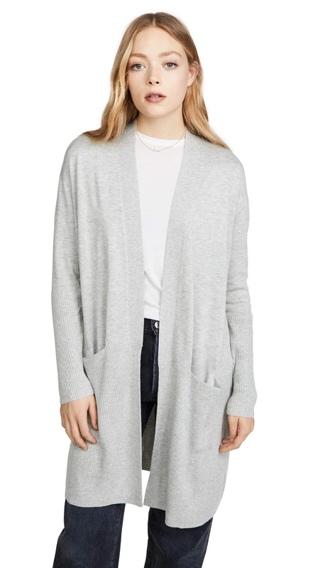 Splendid Women's Cash Blend Cardigan Sweater, Heather Grey, X-Small