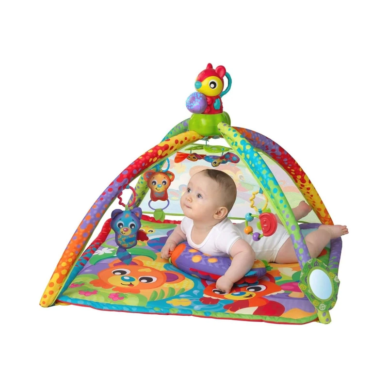 Playgro Activity Gym Woodlands with Music and Lights Projector, From 0 Months, Multicoloured, Multi-coloured