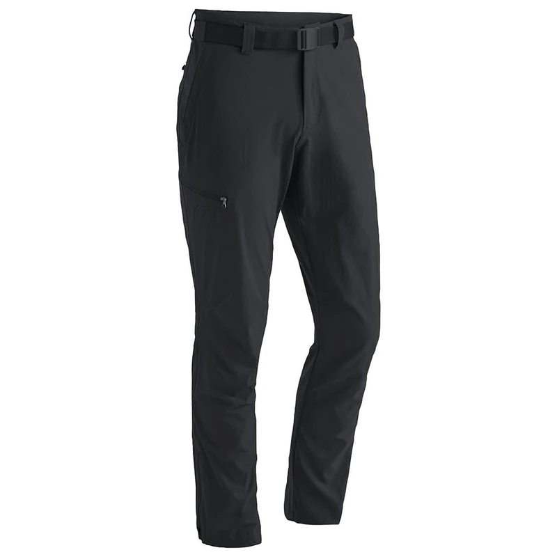 maier sports Men's Torid Slim Hiking Trousers, Slim fit Outdoor Pants, Breathable Trekking Trousers Black - Black