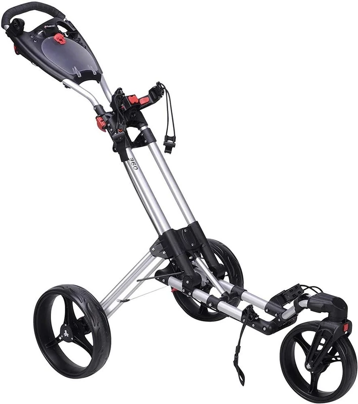 Fast Fold 360 Golf Trolley, Black/Lime, One Size