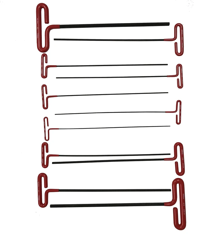 Eklind 53211 Cush Grip Hex T-Key Set 11Pc." W/Pouch 12" Arm