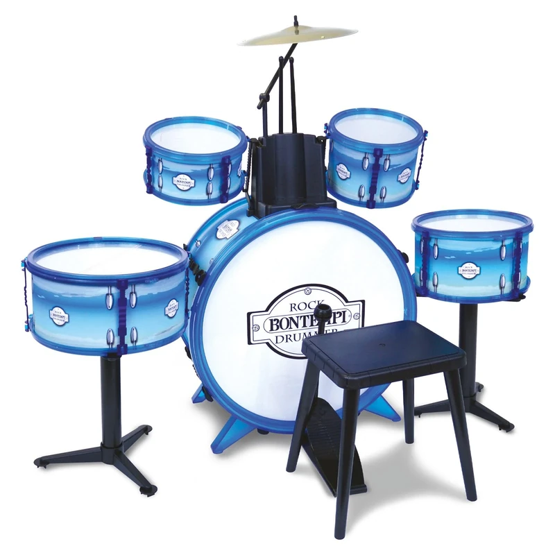 Bontempi 4831 – Rock Drummer Drum Kit 5 °Fûts 514831, White/Blue – 20