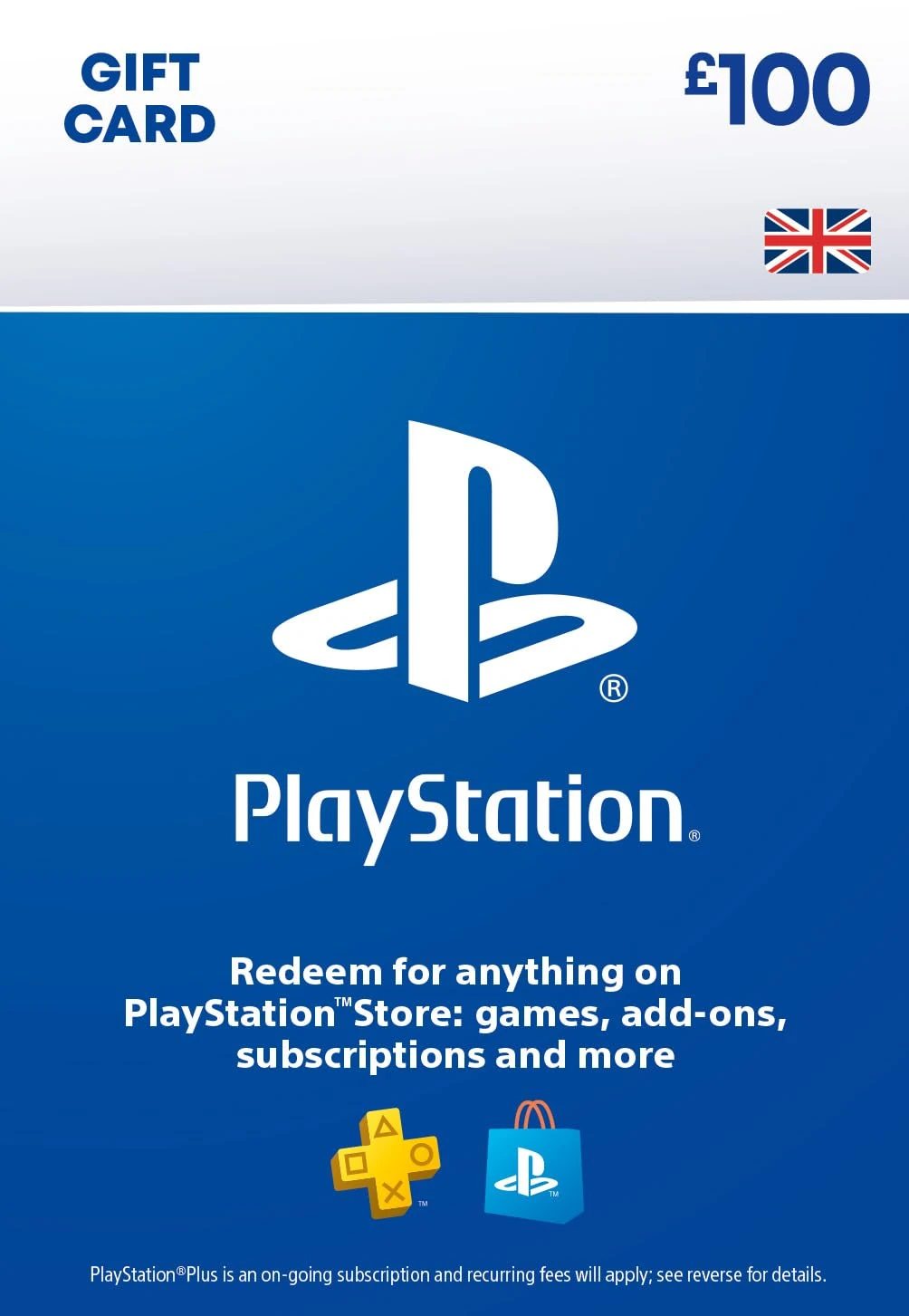 PlayStation Store Gift Card 100 GBP | PSN UK Account | PS5/PS4 Download Code