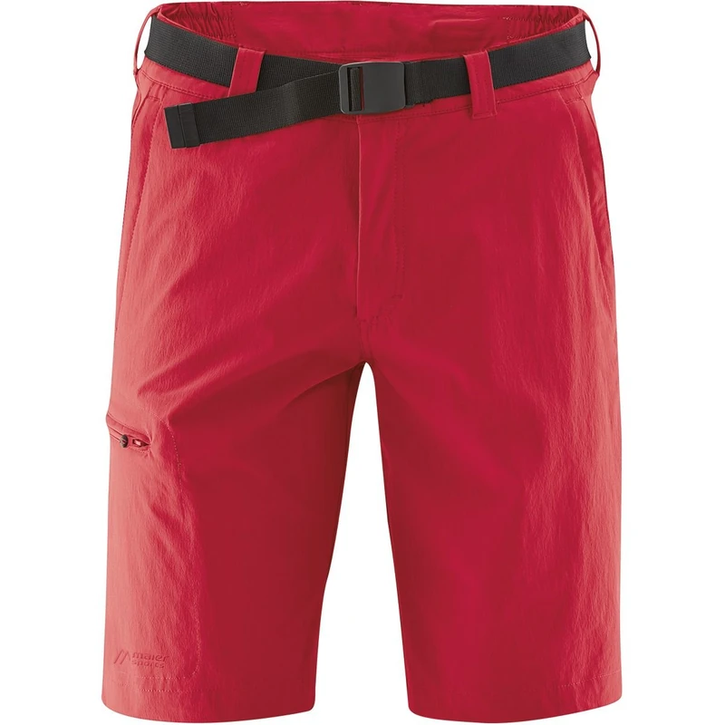 maier sports Men's Huang Hiking Trousers, Outdoor Shorts with Integrated Belt, Trekking Pants