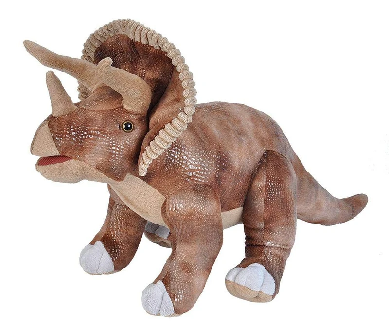 Wild Republic Dinosaurs Triceratops, Plush Stuffed Animal Toy, Gifts for Kids, 25"