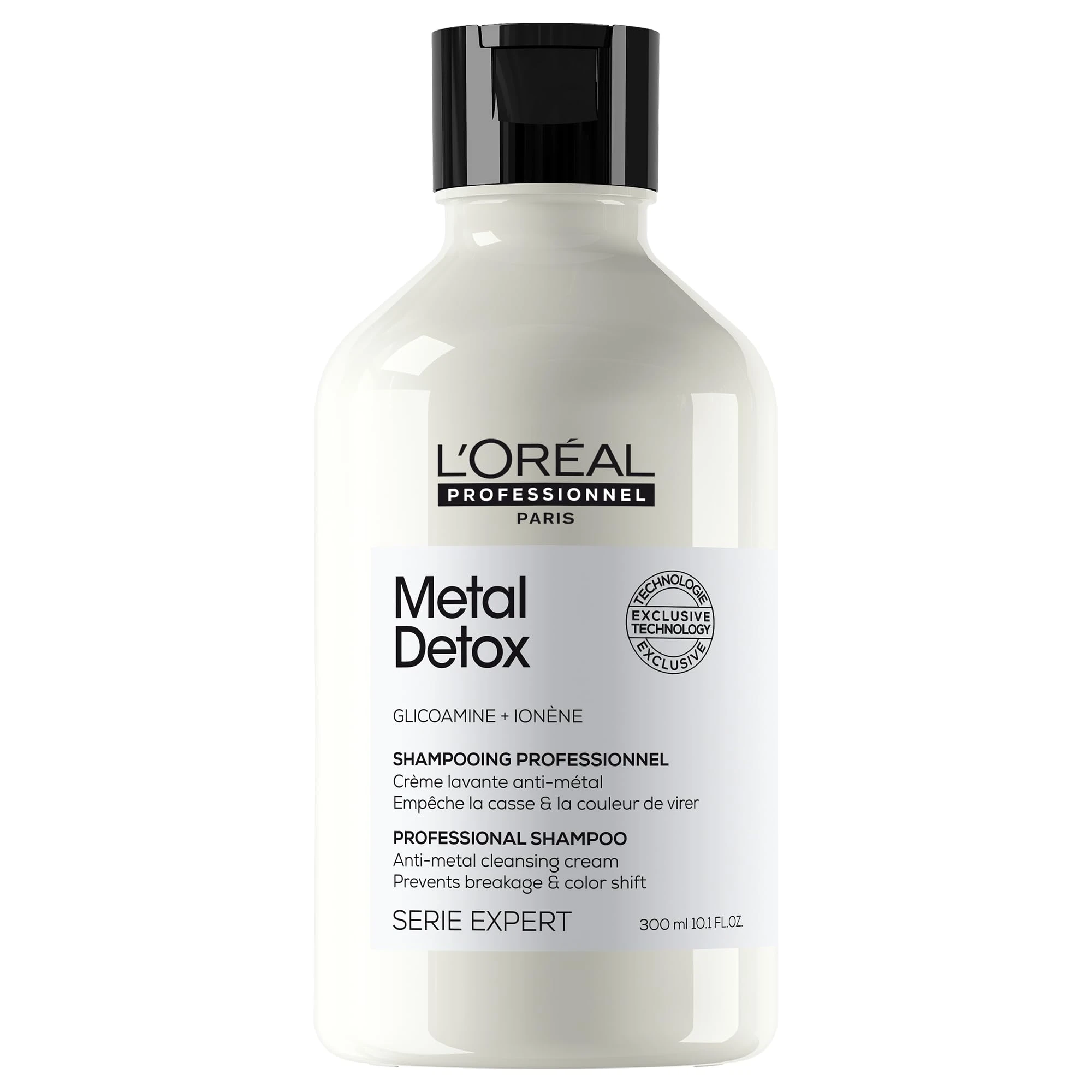 L’Oréal Professionnel Metal Detox Shampoo, Prevent Breakage & Colour Fade from hard water, Prevent Damaged Hair, Sulphate-Free & Vegan, 300ml