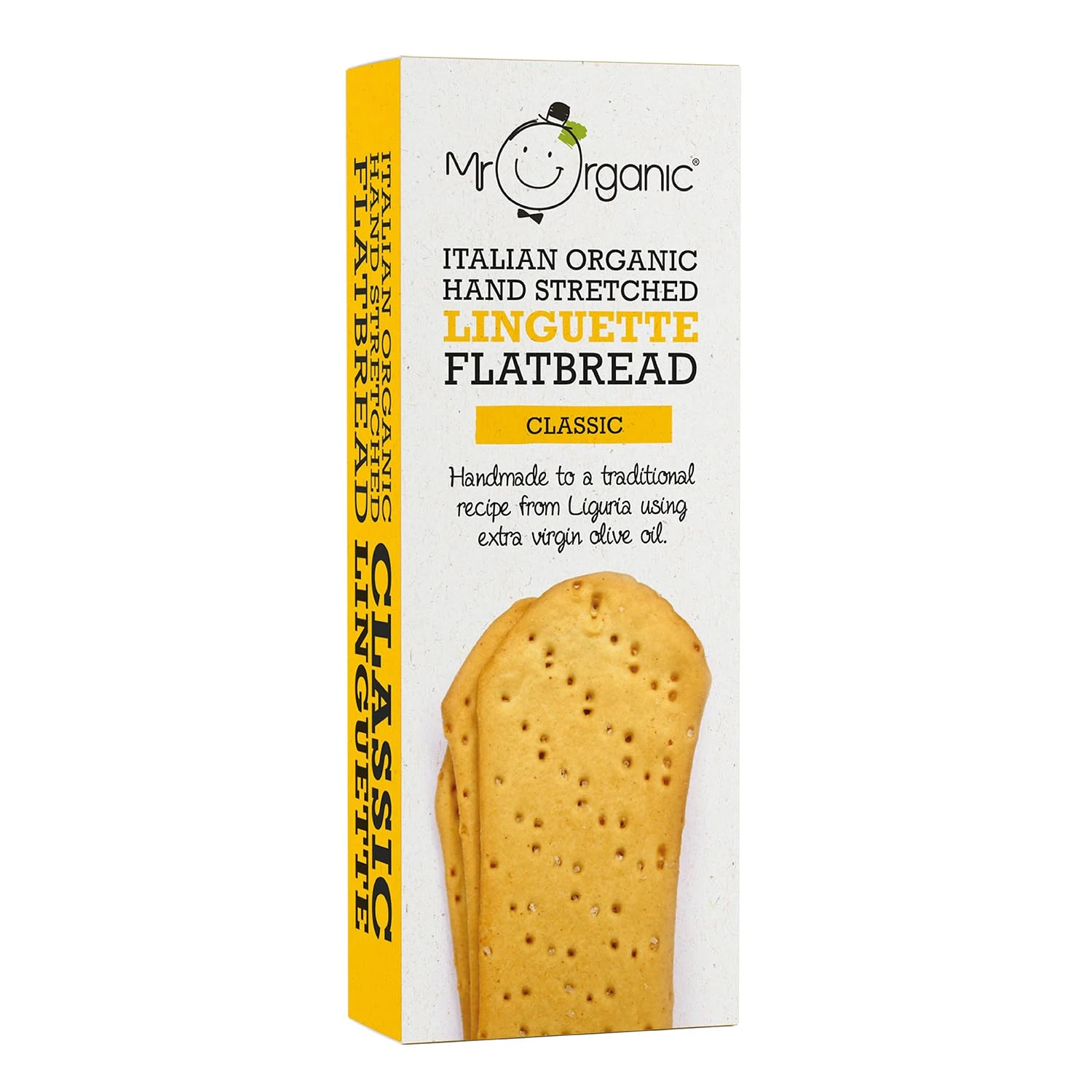 Mr Organic - Classic Flatbread 150g - Organic & Non-GMO - Made with Italian Extra Virgin Olive Oil - Perfect for Dipping and Snacking
