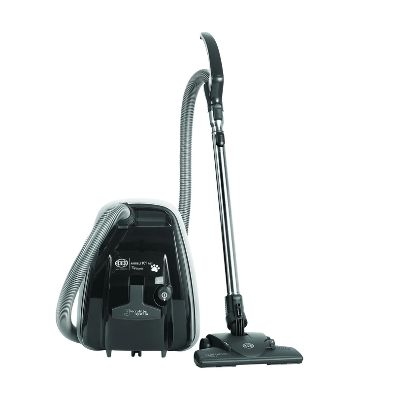 SEBO 92660GB Airbelt K1 Pet, Cyliner Vacuum Cleaner, 890W, Black/Silver