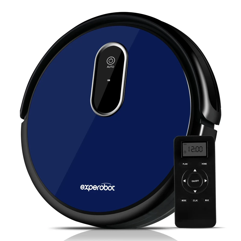 Experobot Robotic Vacuum Cleaner with Mechanical Water Tank High Suction Multiple Cleaning Modes Time Schedule Self-charging Infrared Drop-Sensing Technology Silent Cleaning Floor Care