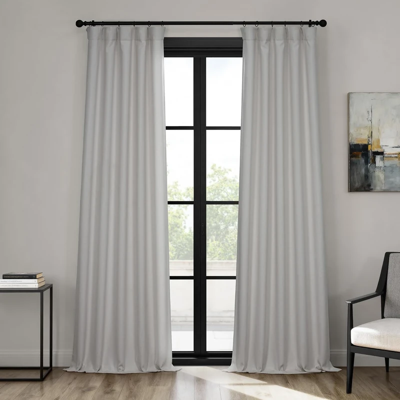 HPD Half Price Drapes Faux Linen Textured Room Darkening Curtains for Bedroom 120 Inches Long (1 Panel), 50W X 120L Curtains for Living Room Home Decor, Birch