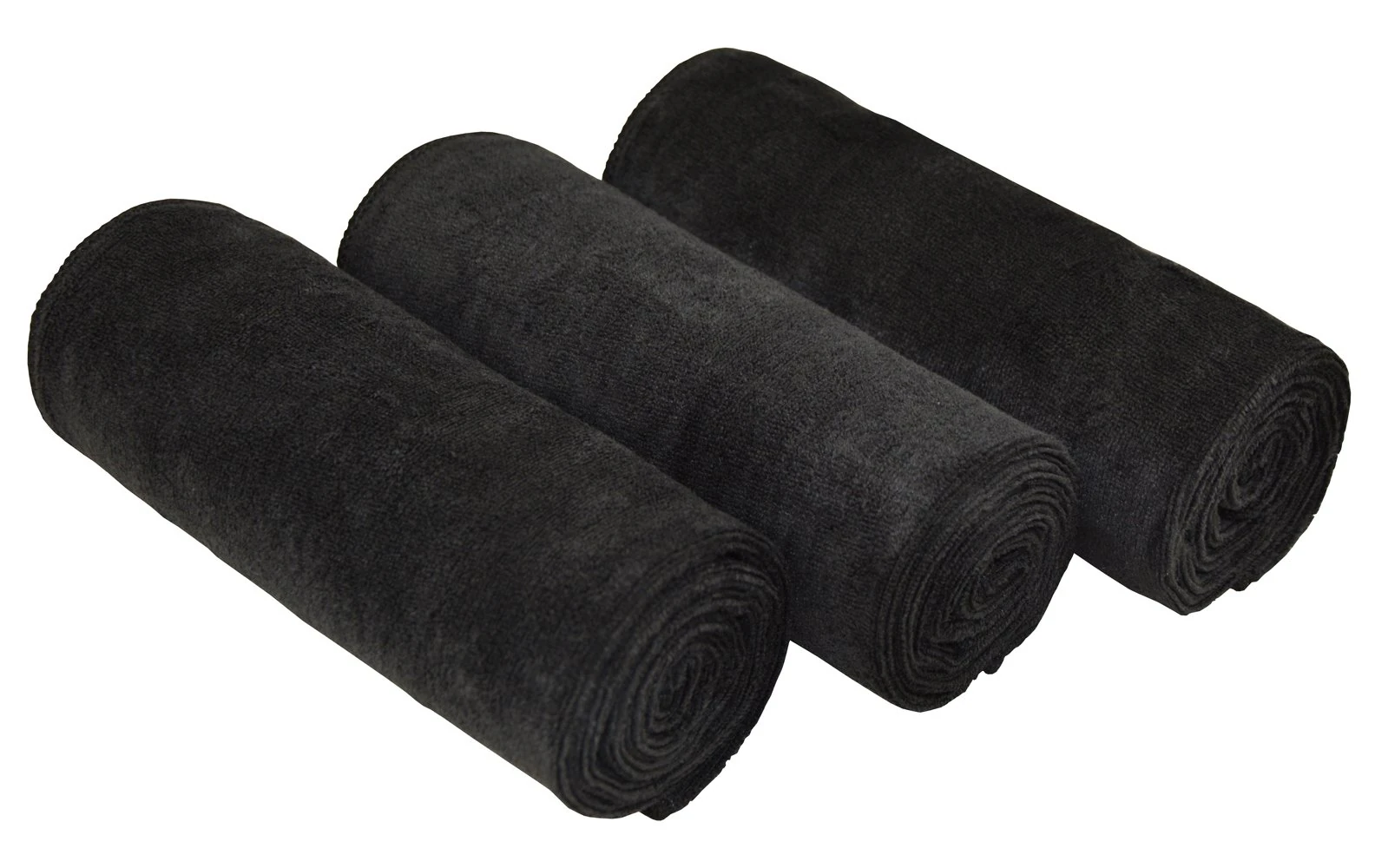 MAYOUTH Microfibre Sports Towels Fast Drying & Absorbent Gym Towel Workout Sweat Towels for Gym Fitness,Yoga, Camping 3-Pack 40cm X80cm,Black