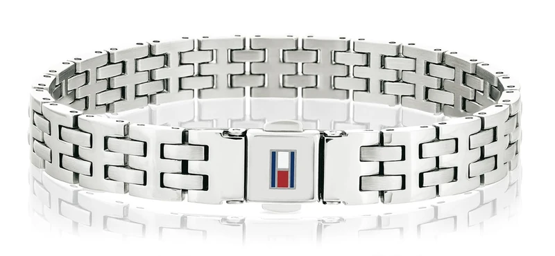 Tommy Hilfiger Jewelry Men's Stainless Steel Bracelet with the Iconic Tommy Hilfiger Flag - 2701062