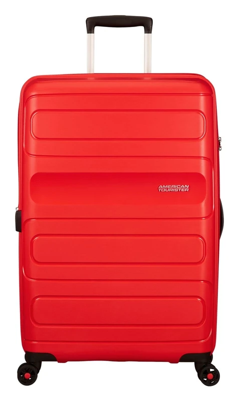 American Tourister Sunside - Spinner L, Expandable Case, 77 cm, 106/118 L, Red (Sunset Red)