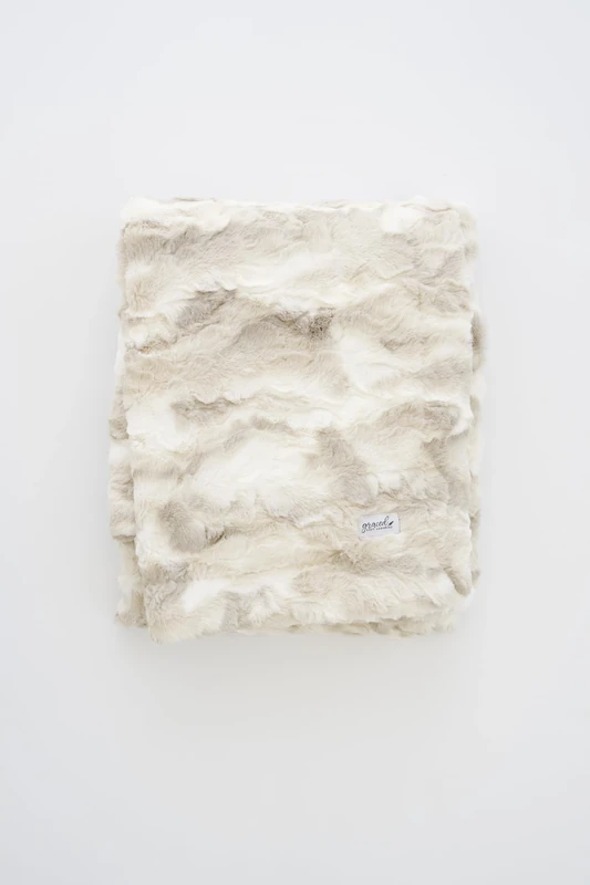 GRACED SOFT LUXURIES Softest Throw Blanket Warm Elegant Cozy Fluffy Thick Comfy Soft Faux Fur for Home, Couch, Sofa, Bed (Marbled Ivory, Large 50" x 60")