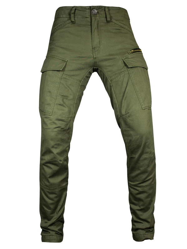 John Doe Stroker Cargo XTM | Motorcycle Pants | XTM Made | Insertable Protectors | Breathable | Motorcycle Cargo Pants | with Side Pockets Olive
