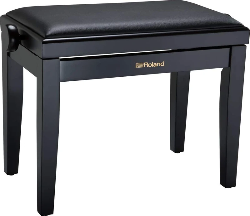 ROLAND Rpb-200Bk Piano Bench with Cushioned Vinyl Seat, Satin Black 65 X 37.2 X 24 Cm