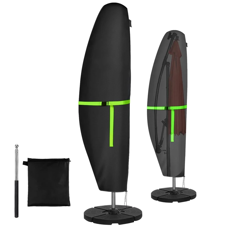 Umbrella Cover, Cantilever Parasol Cover (Black, 280x30x81/46cm(420D))