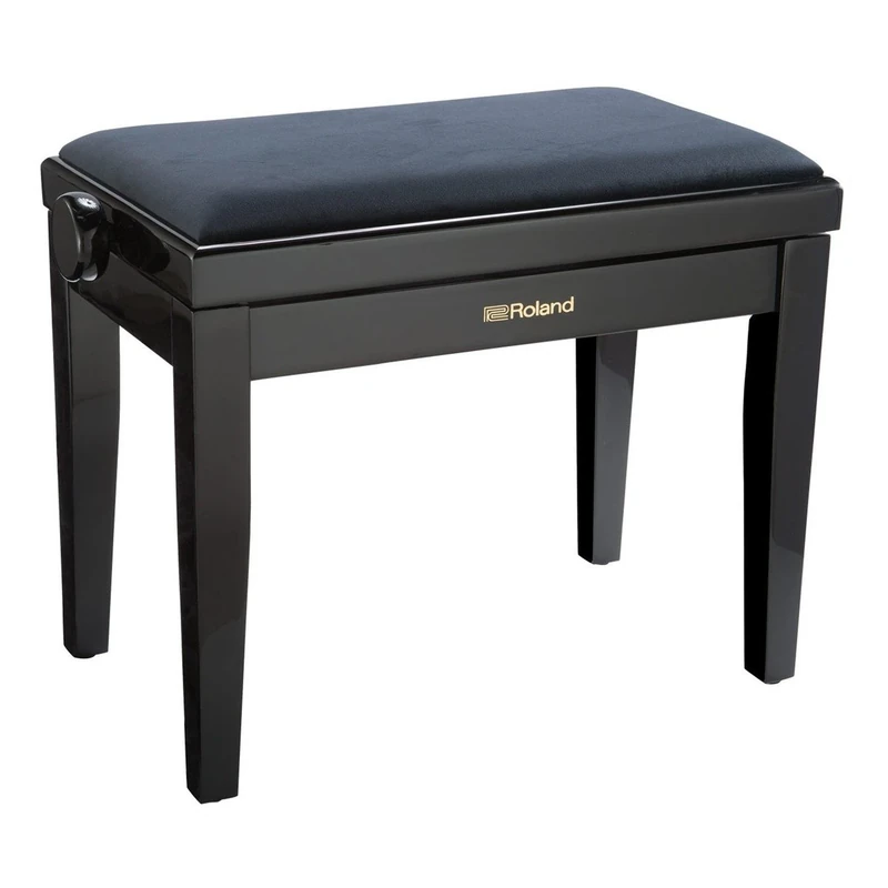 ROLAND Piano Bench with Velour Seat, Satin Black, Rpb-220Bk, 64.6 X 37.8 X 17 Cm