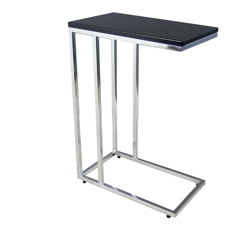 ASPECT Bellini Sofa Side End Laptop Table, Wood Black, 46 x 25.5 x 63.5 cm