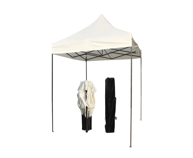 All Seasons Gazebos 2x2 Fully Waterproof Pop up Gazebo With Accessories - Cream