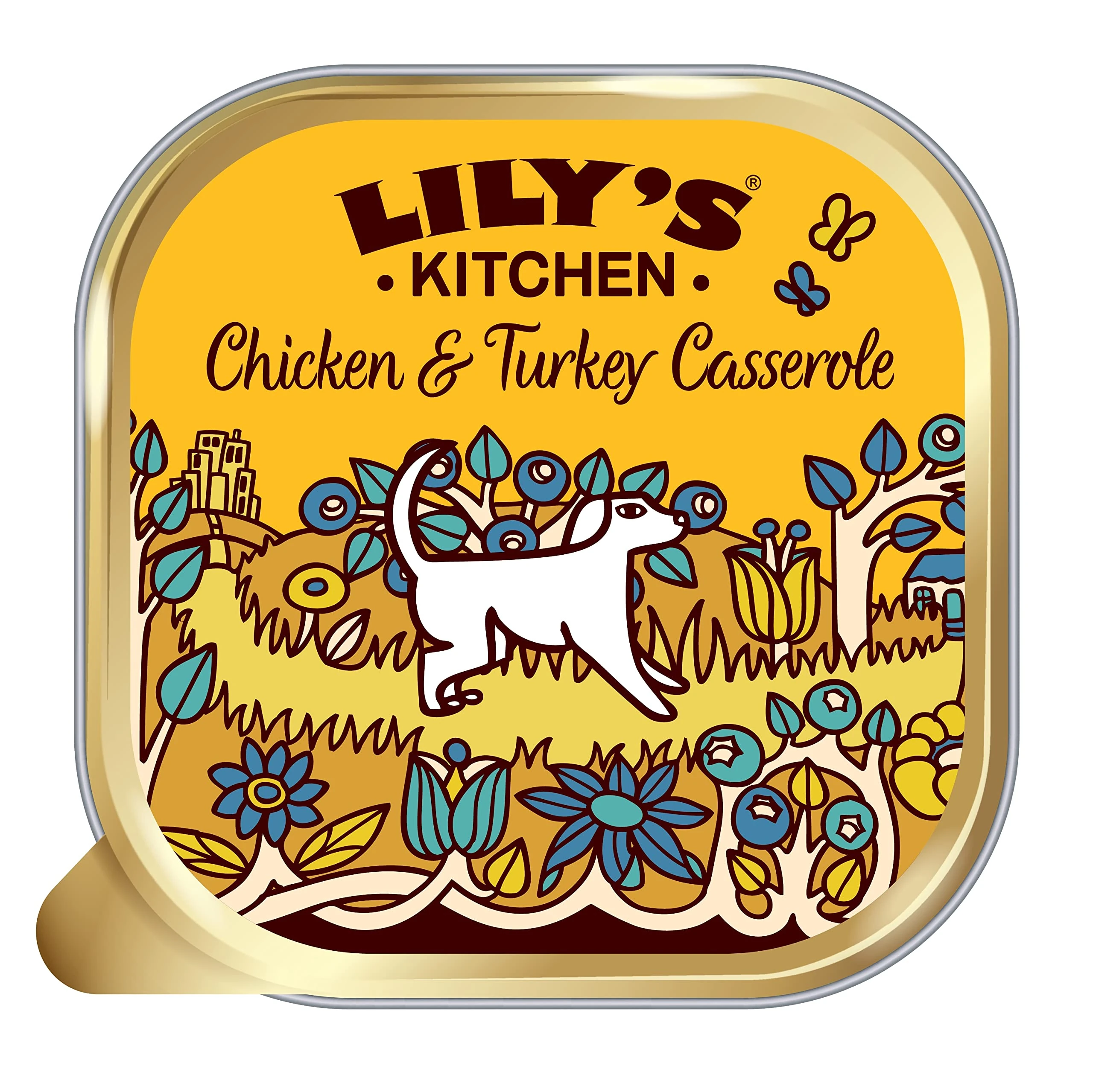 Lily's Kitchen Chicken & Turkey Casserole - Complete Natural Adult Dog Food Wet (10 x 150g Trays)