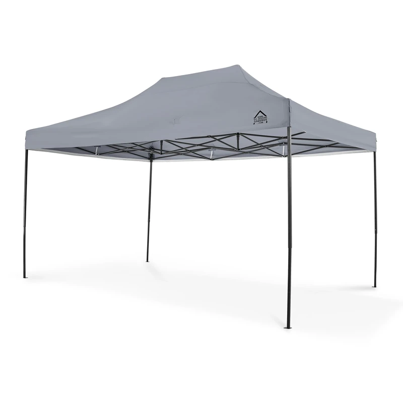 All Seasons Gazebos 3x4.5 Fully Waterproof Pop up Gazebo With Accessories - Metallic Grey - Image 1