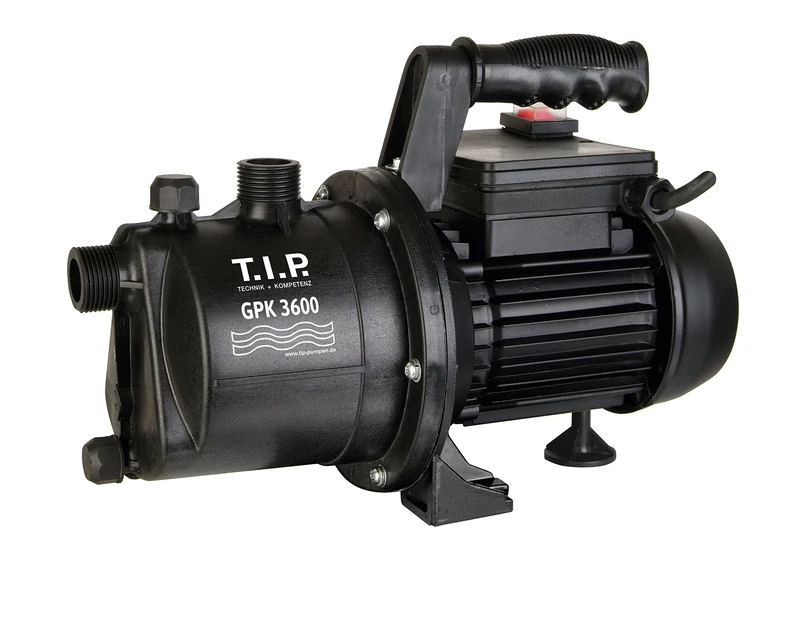 T.I.P. Garden Pump 650 W - 3,600 l/h Power, 40 m Delivery Height, Robust GRP Housing, Self-priming, Ergonomic Handle, Overload Protection, GPK 3600, 30147