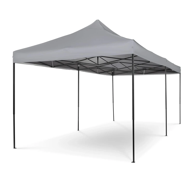All Seasons Gazebos 3x6 Fully Waterproof Pop up Gazebo With Accessories - Metallic Grey