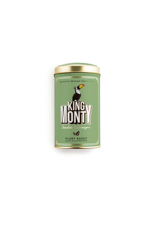 King Monty Hazelnut Crunch Tin, 130 g, Pack of 10