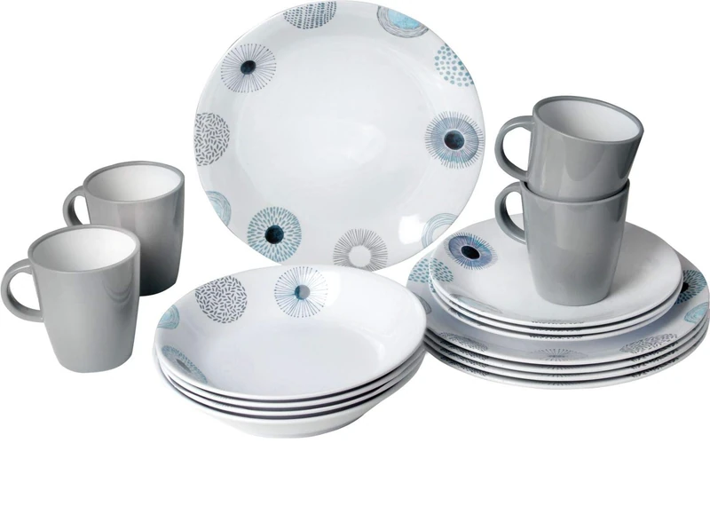 Set Plates Deep Sea 16 Pieces