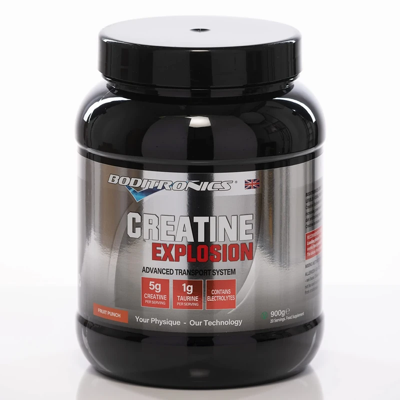 Boditronics Creatine Explosion 900g - Magnesium, Taurine, Fruit Punch - Image 1