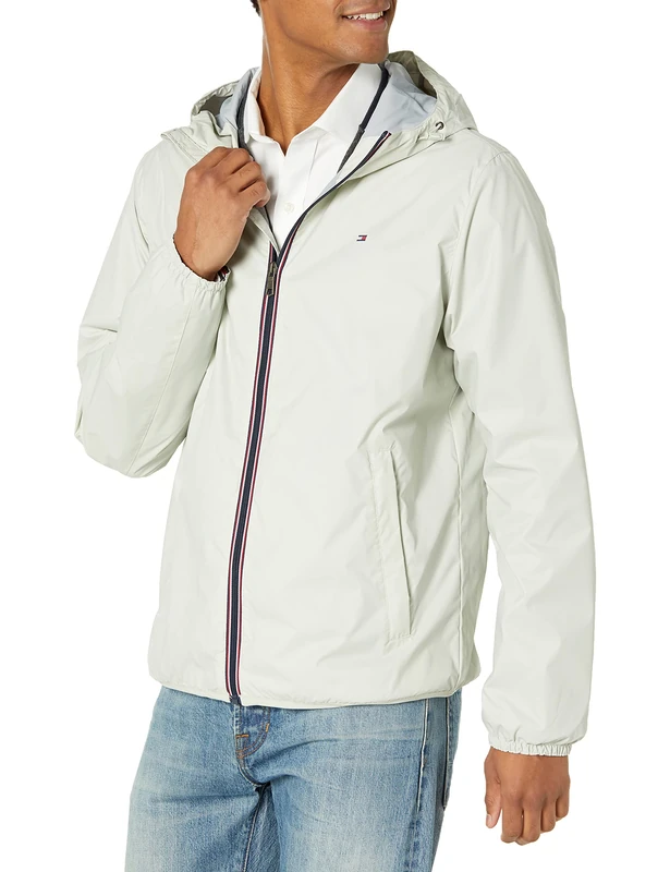 Tommy Hilfiger Men's Lightweight Water Resistant Hooded Jacket