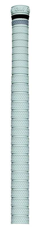 Gunn & Moore GM Cricket Bat Grips | TERRAIN | Premium Rubber with Tyre Pattern for Excellent Bat Control | Suitable for Virtually All Handle Sizes - 12" Long | 12 Pack | White - Black & Silver Hoops