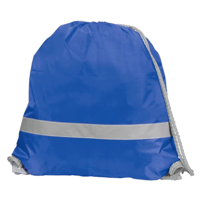 eBuyGB Pack of 50 High Visibility Reflective Drawstring Rucksack Casual Daypack, 2.7 L, Royal Blue