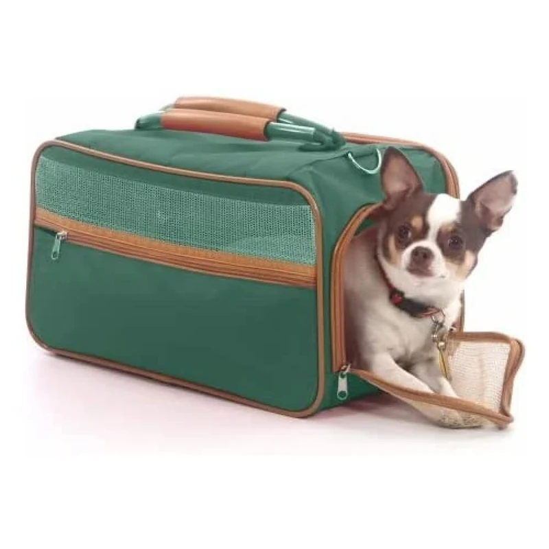 Bark n Bag B1814 Carrier for Dog or Cat Classic Nylon, L, Green