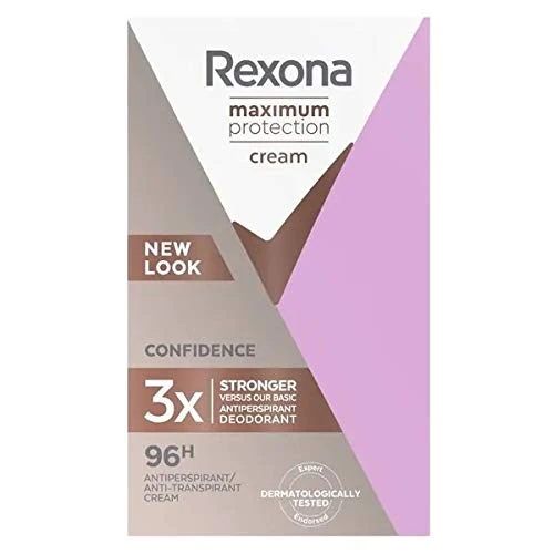 6 x Rexona Women Maximum Protection Anti-Perspirant Deodorant Cream Stick – Confidence – 45 ml