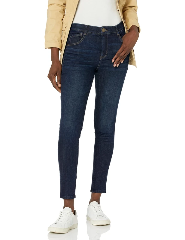 Democracy Women's 28" High Rise Ab Solution Jegging Jeans, Indigo, 12