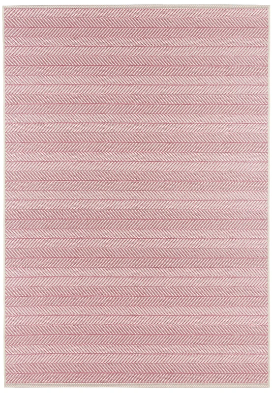 NORTHRUGS Caribbean Indoor and Outdoor Rug, 160 x 230 cm, Herringbone Pattern, Weatherproof, Modern Design for Balcony, Patio, Conservatory, Kitchen, Bath Mat, Living Room Rug, Waterproof in Pink