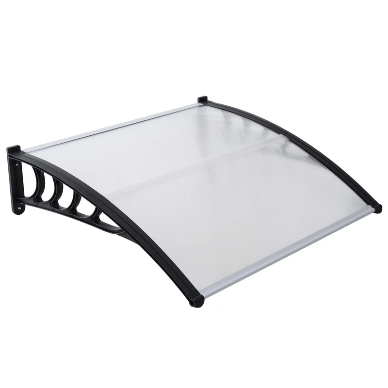 Front door canopy porch rain protector awning lean to roof shelter Shade Cover[80 x 120cm]