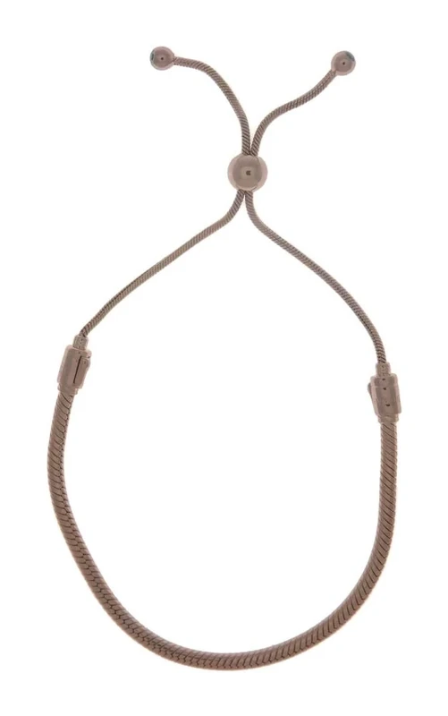 Pandora Icons Snake chain 14k rose gold-plated bracelet with clear cubic zirconia