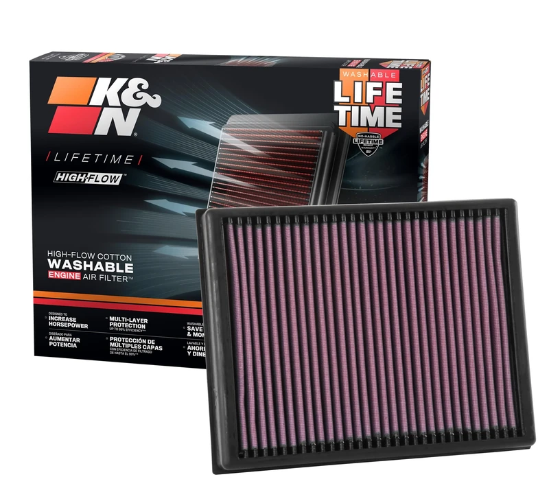 K&N Replacement air filter compatible with Ford Ranger 3.2 Diesel 2016- (33-3086)