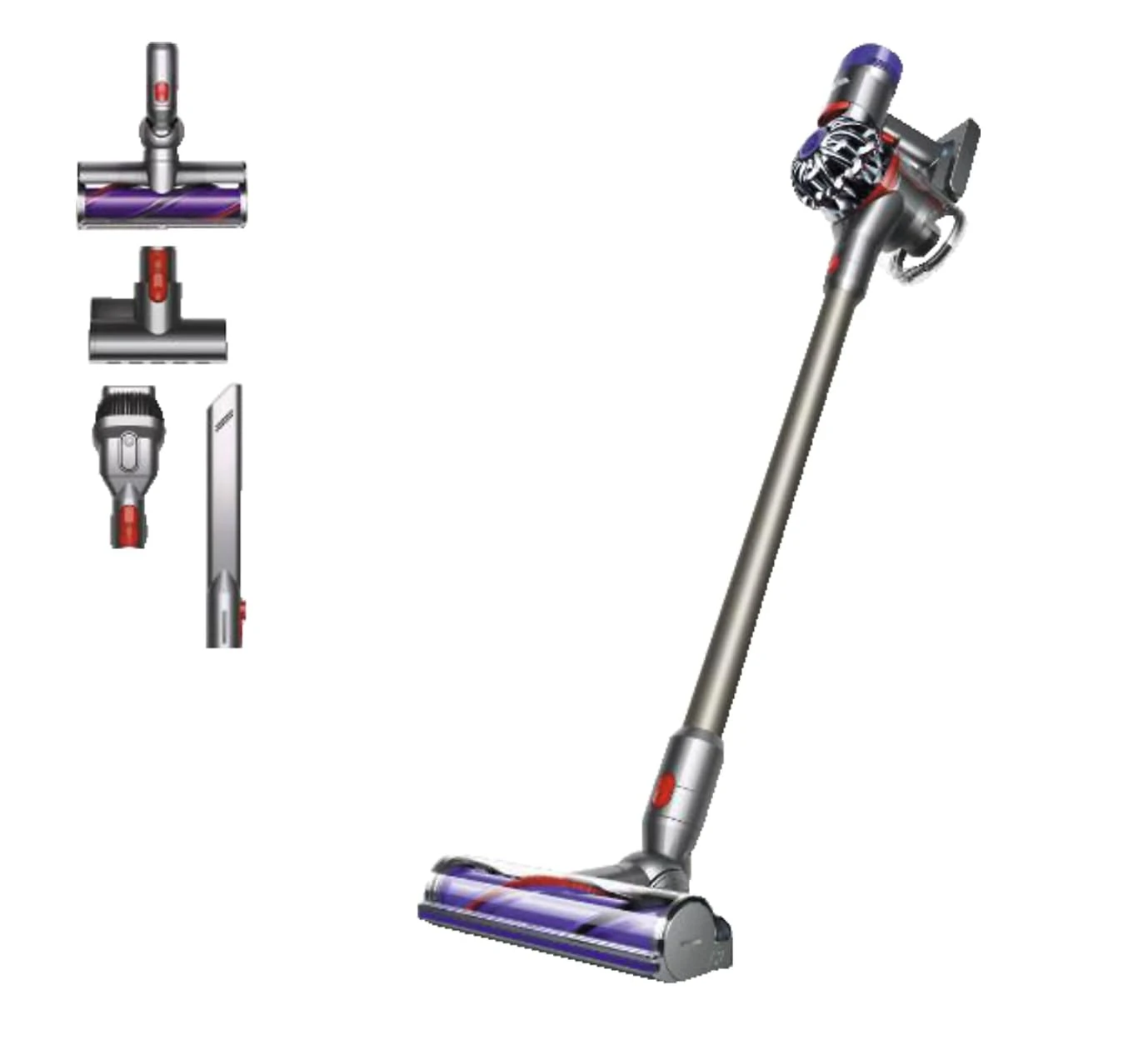 Dyson V8 Animal Vacuum Cleaner without cable with 2 Modes Aspiration, 115 W, 87 Circuit Breaker, Stainless Steel, 2 Speeds, Grey 248367-01